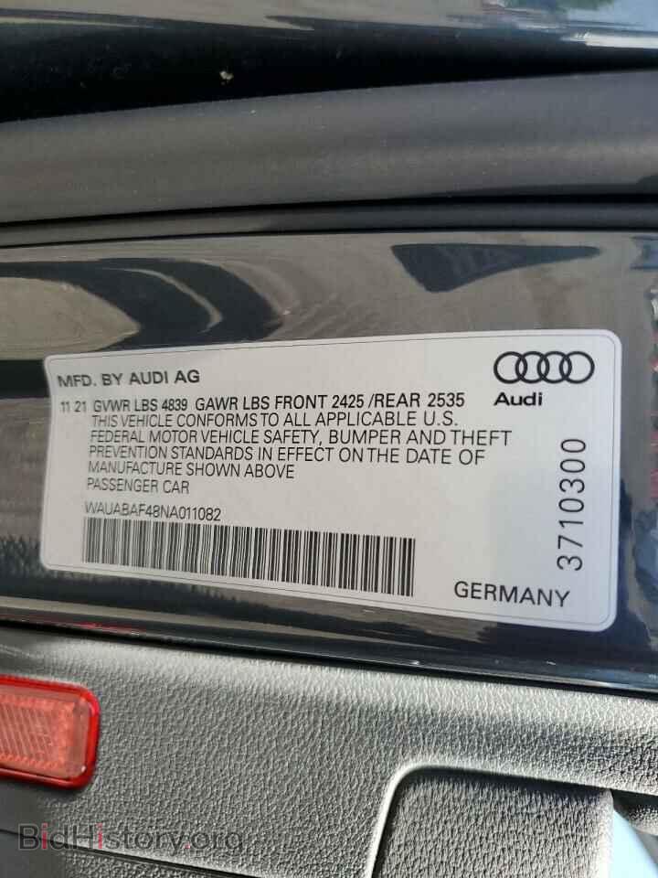 2022 AUDI A4 - VIN: WAUABAF48NA011082 - Фото 13