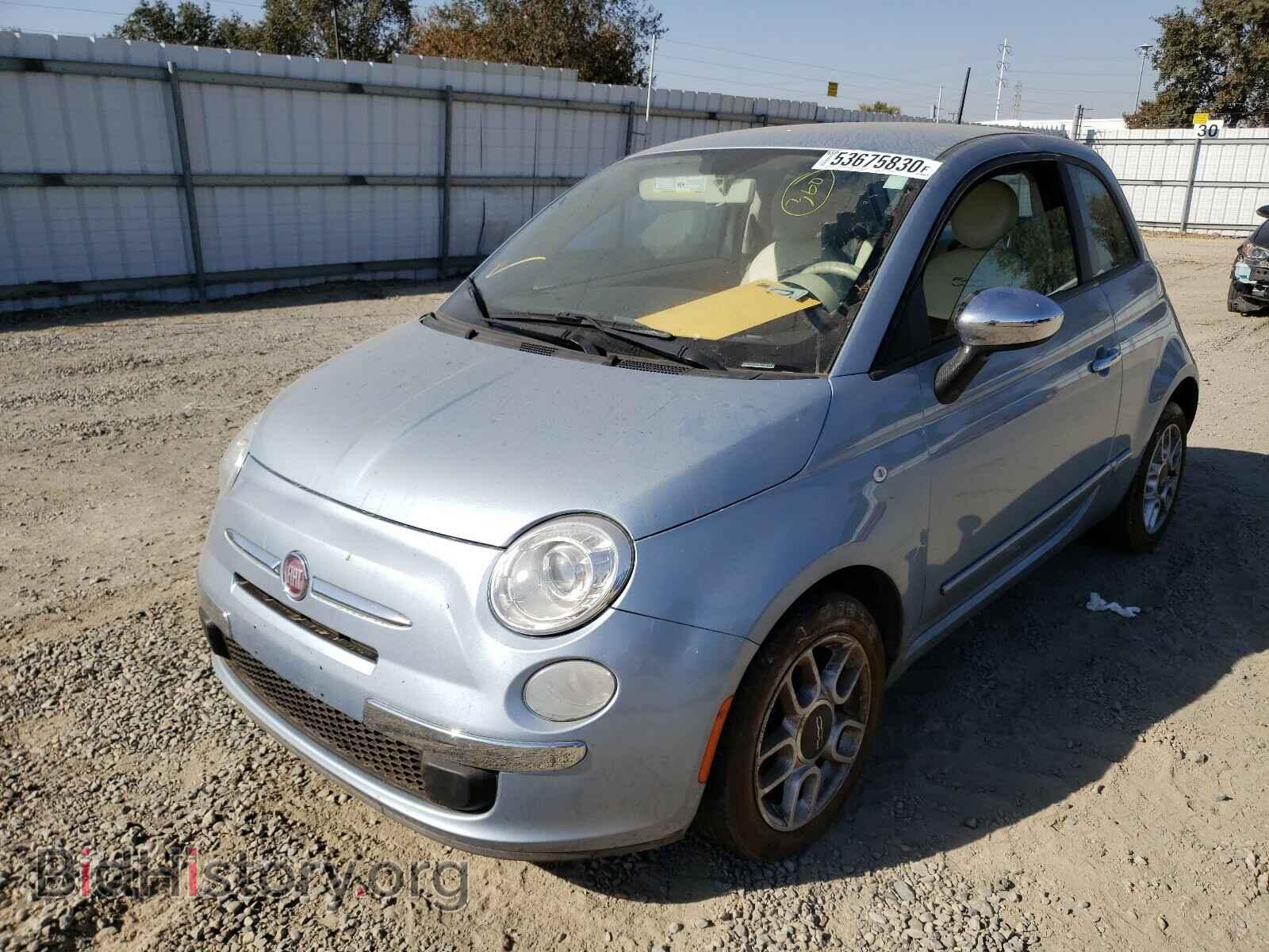 2013 FIAT 500 - VIN: 3C3CFFAR9DT606115 - Фото 2