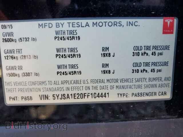 2015 TESLA MODEL S - VIN: 5YJSA1E20FF104441 - Photo 13
