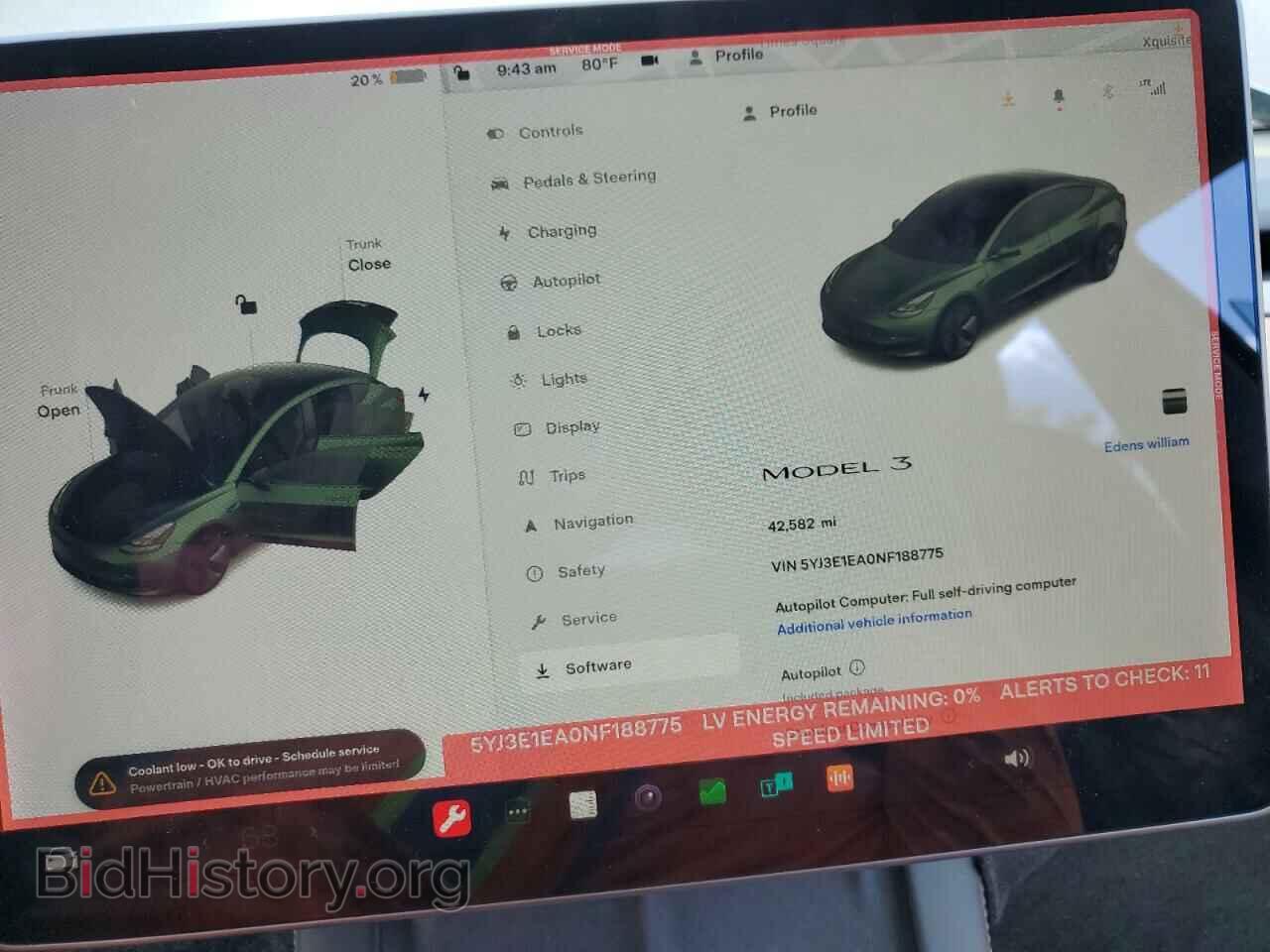 2022 TESLA MODEL 3 - VIN: 5YJ3E1EA0NF188775 - Photo 9