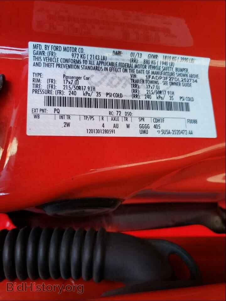 2013 FORD FOCUS - VIN: 1FADP3F27DL252734 - Фото 10