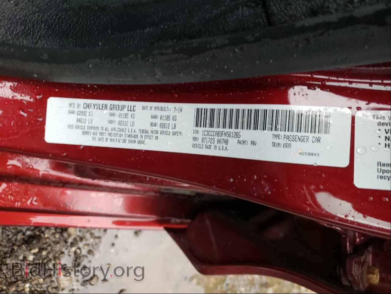 2015 CHRYSLER 200 - VIN: 1C3CCCAB3FN561265 - Photo 10