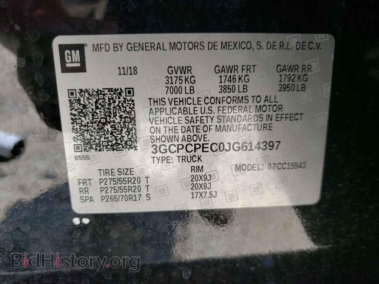 2018 CHEVROLET SILVERADO - VIN: 3GCPCPEC0JG614397 - Фото 10