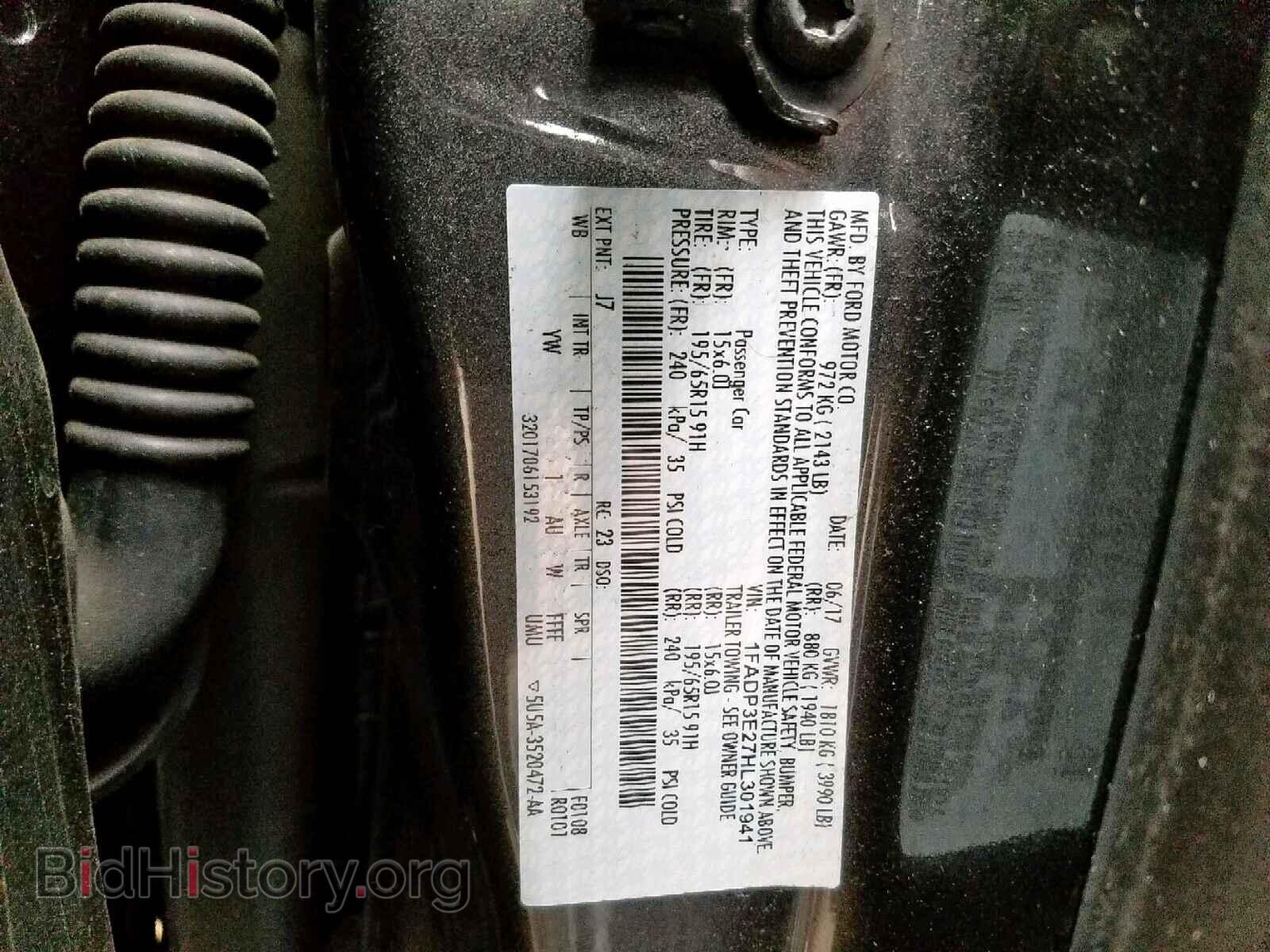 2017 FORD FOCUS - VIN: 1FADP3E27HL301941 - Фото 10
