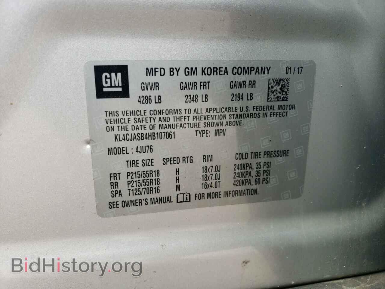 2017 BUICK ENCORE - VIN: KL4CJASB4HB107061 - Photo 13