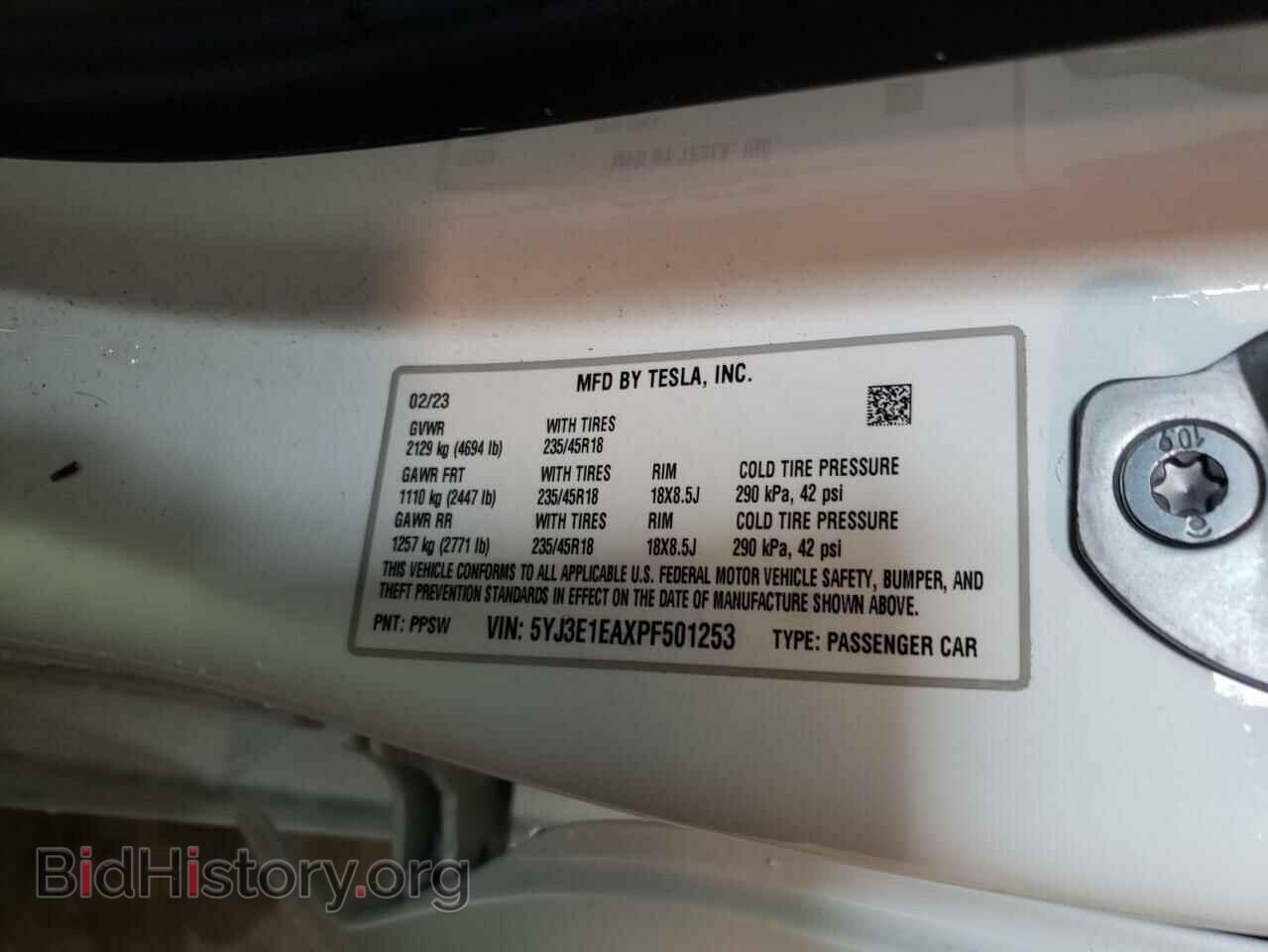 2023 TESLA MODEL 3 - VIN: 5YJ3E1EAXPF501253 - Photo 12
