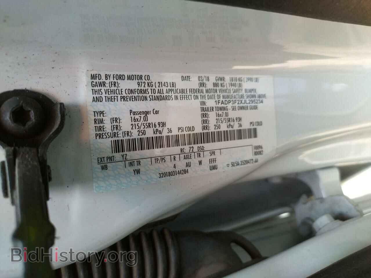 2018 FORD FOCUS - VIN: 1FADP3F2XJL295234 - Фото 10