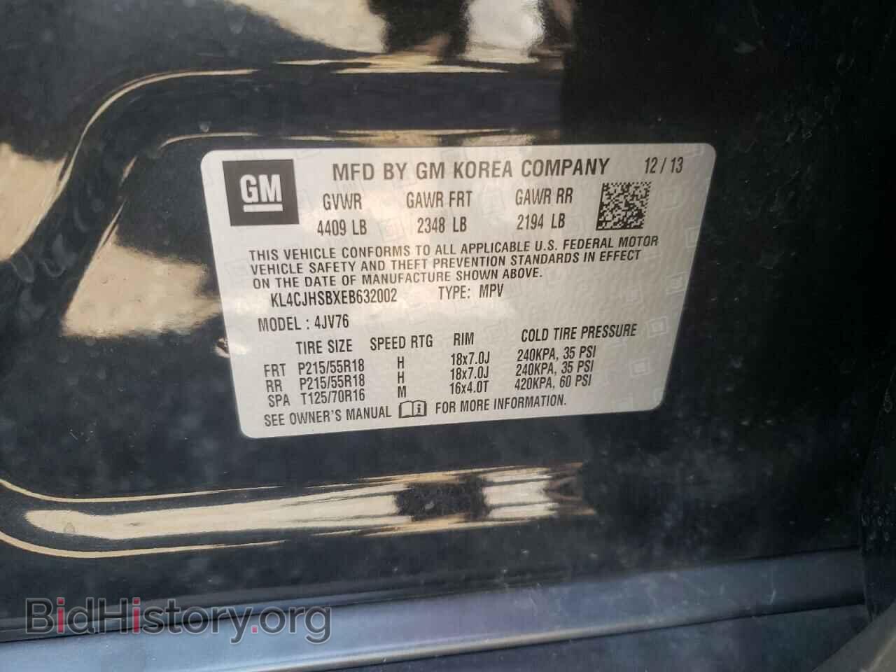 2014 BUICK ENCORE - VIN: KL4CJHSBXEB632002 - Фото 10
