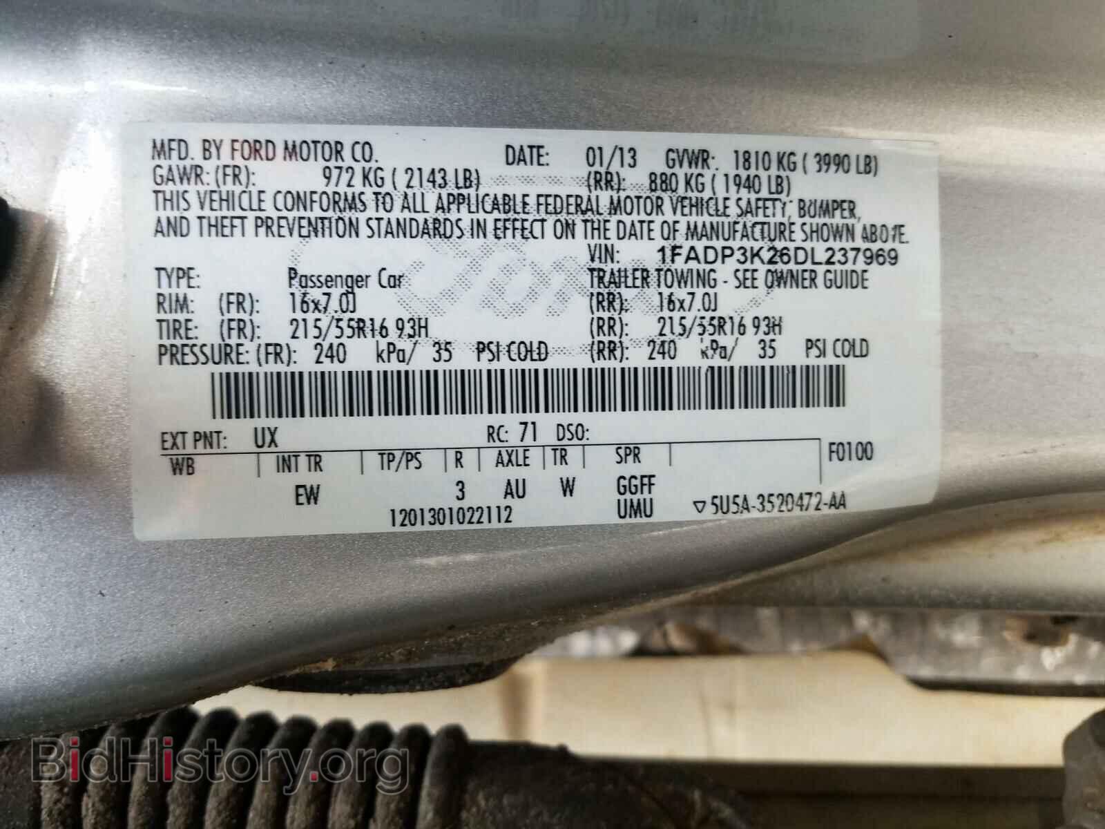2013 FORD FOCUS - VIN: 1FADP3K26DL237969 - Photo 10