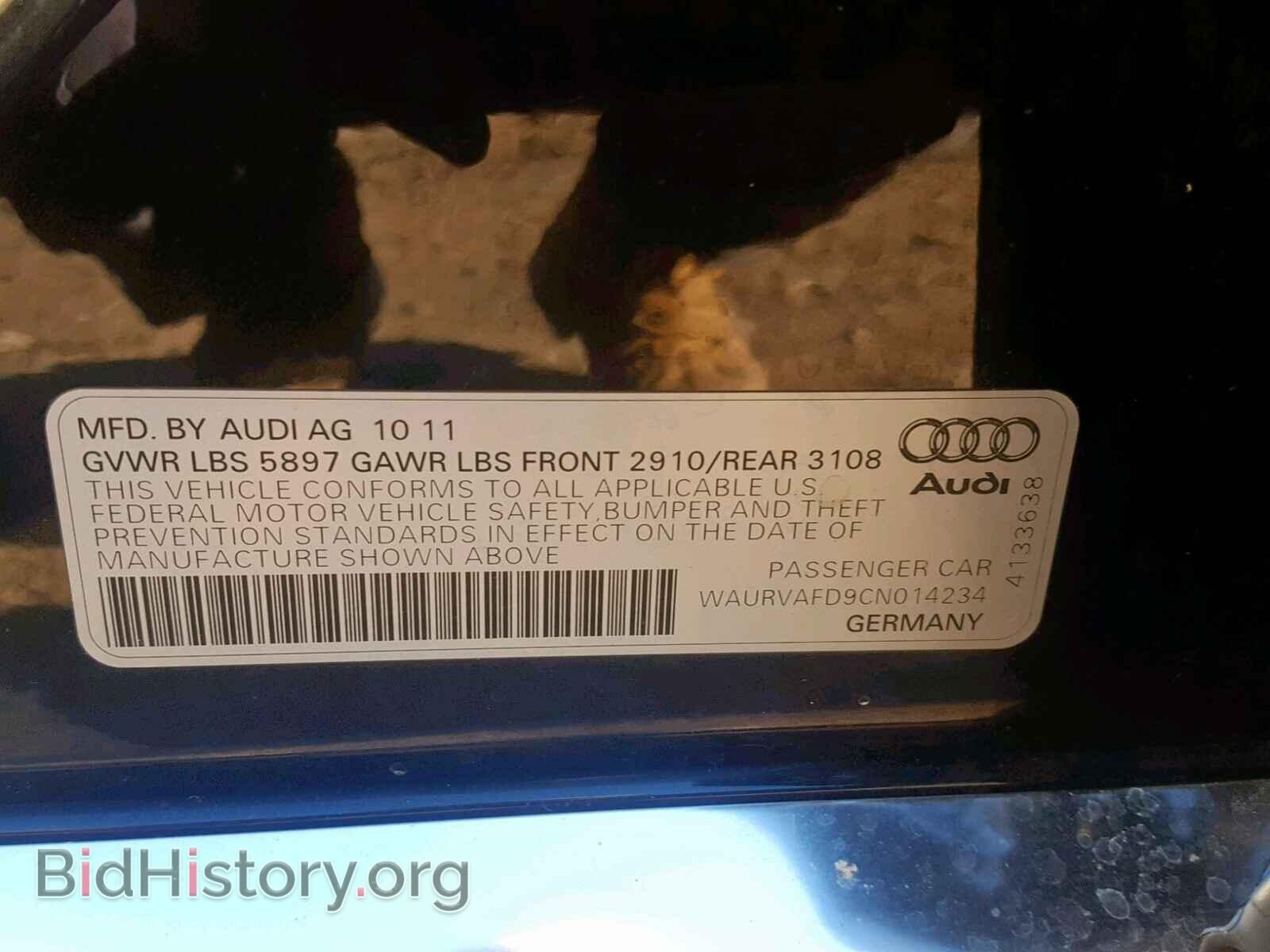 2012 AUDI A8 - VIN: WAURVAFD9CN014234 - Photo 10