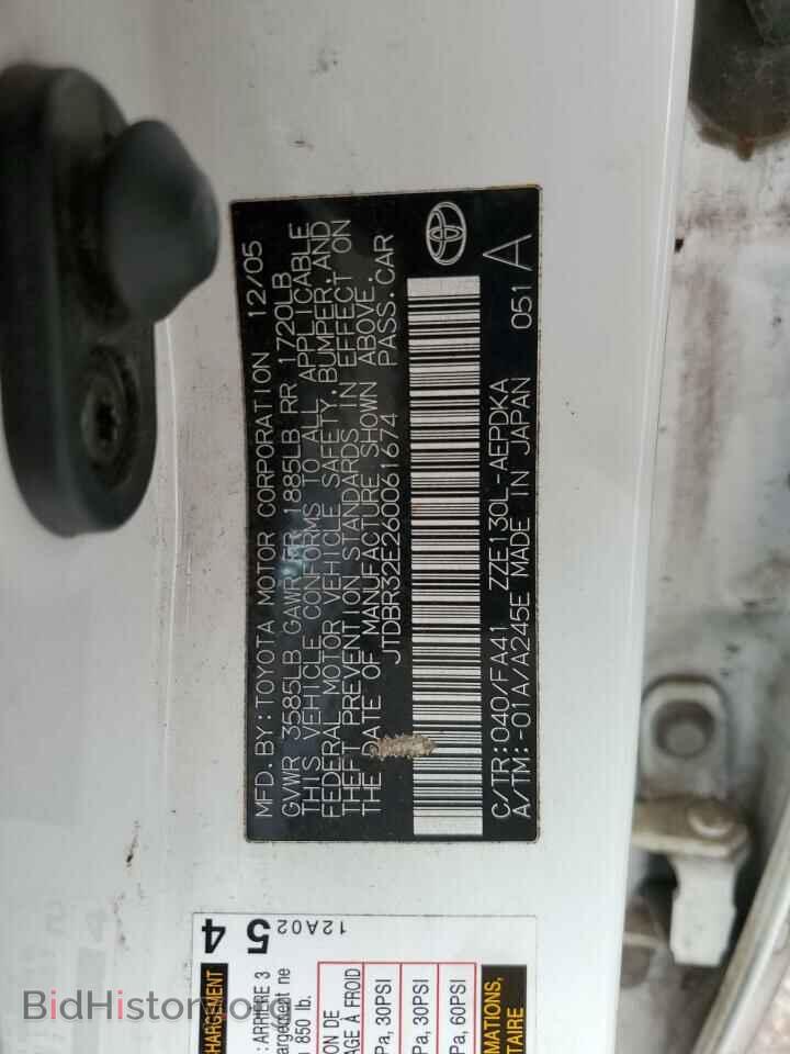 2006 TOYOTA COROLLA - VIN: JTDBR32E260061674 - Фото 13