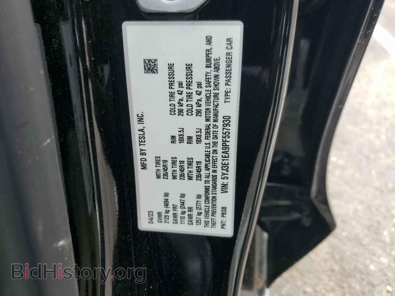 2023 TESLA MODEL 3 - VIN: 5YJ3E1EA9PF557930 - Фото 13