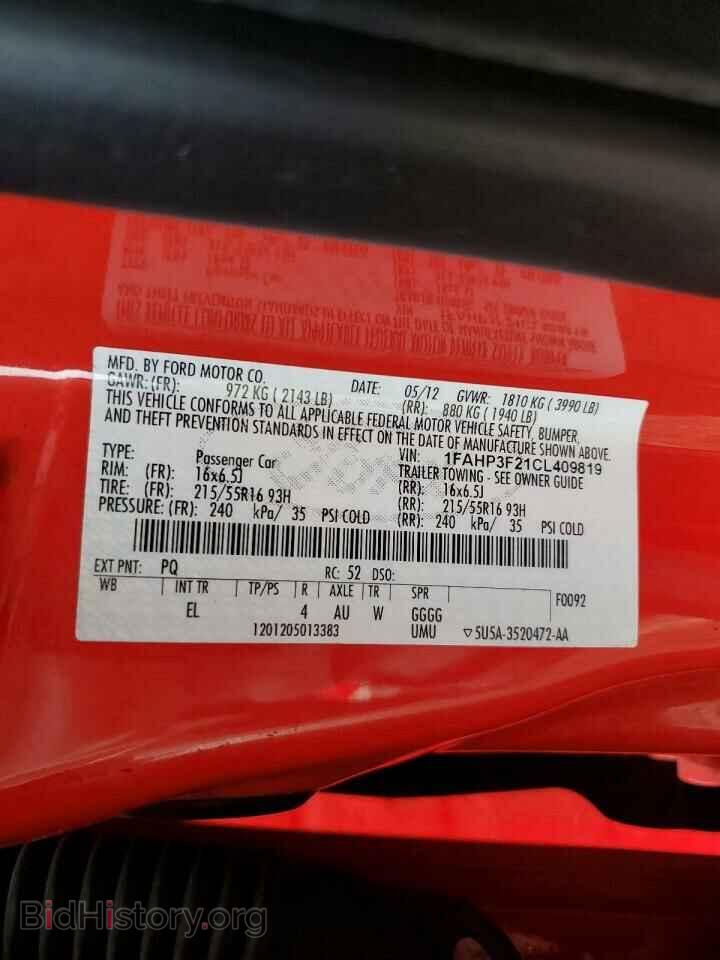 2012 FORD FOCUS - VIN: 1FAHP3F21CL409819 - Фото 13