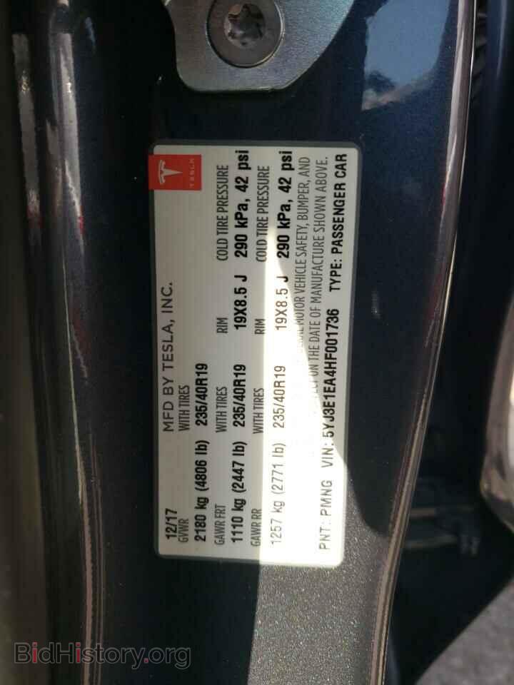2017 TESLA MODEL 3 - VIN: 5YJ3E1EA4HF001736 - Photo 12