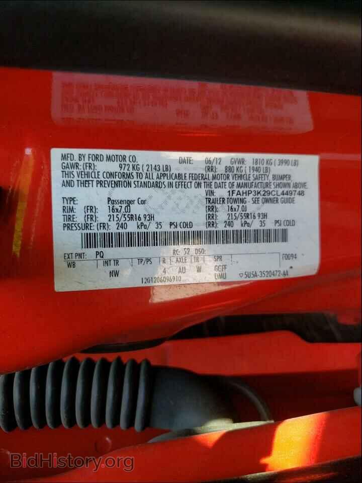 2012 FORD FOCUS - VIN: 1FAHP3K29CL449748 - Photo 10