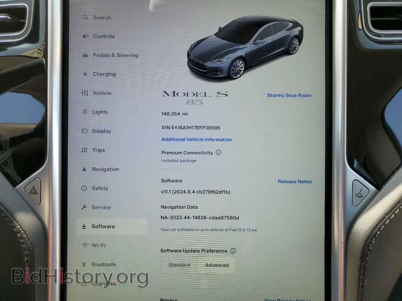 2014 TESLA MODEL S - VIN: 5YJSA1H17EFP36595 - Photo 9
