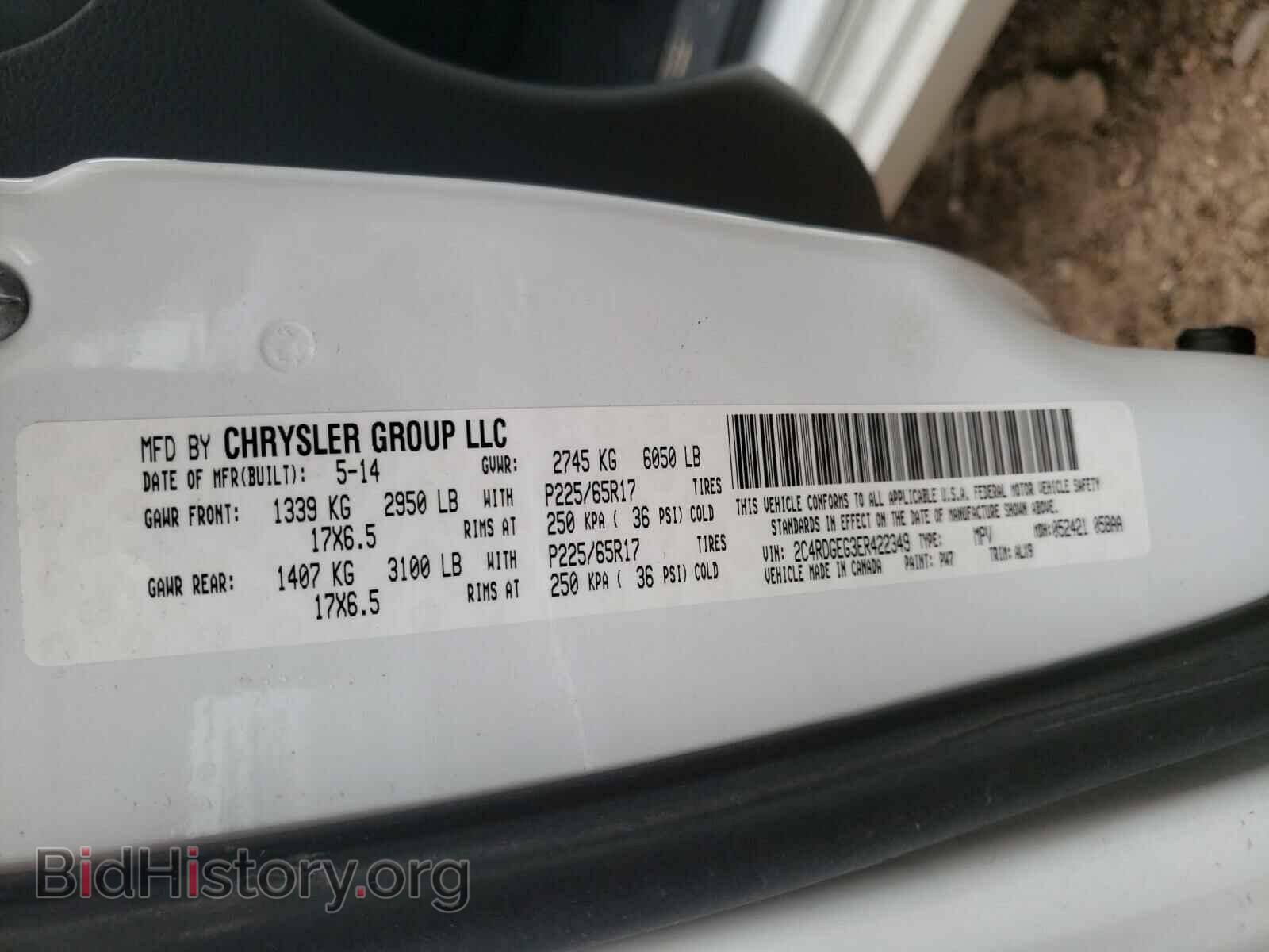 2014 DODGE CARAVAN - VIN: 2C4RDGEG3ER422349 - Photo 10