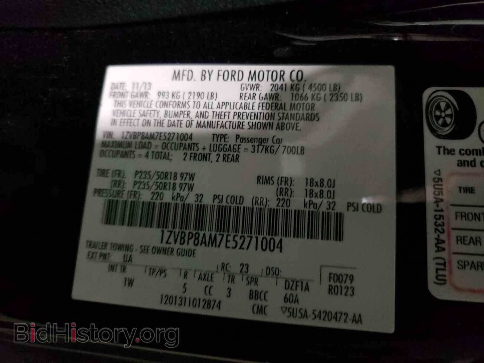 2014 FORD MUSTANG - VIN: 1ZVBP8AM7E5271004 - Фото 10