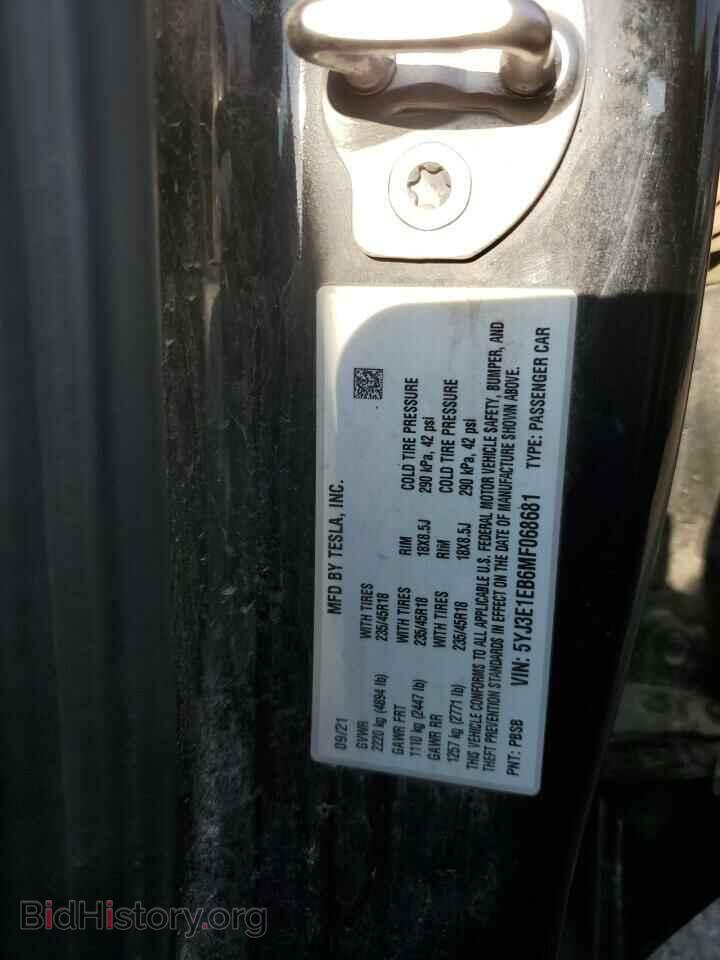 2021 TESLA MODEL 3 - VIN: 5YJ3E1EB6MF068681 - Photo 13