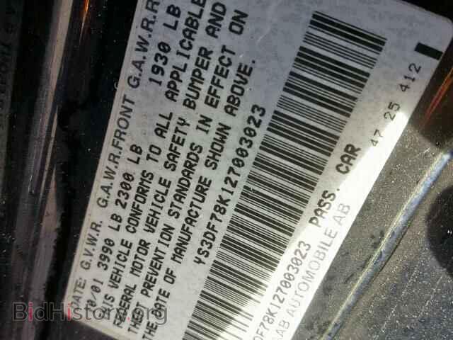 2002 SAAB 9 3 - VIN: YS3DF78K127003023 - Фото 10
