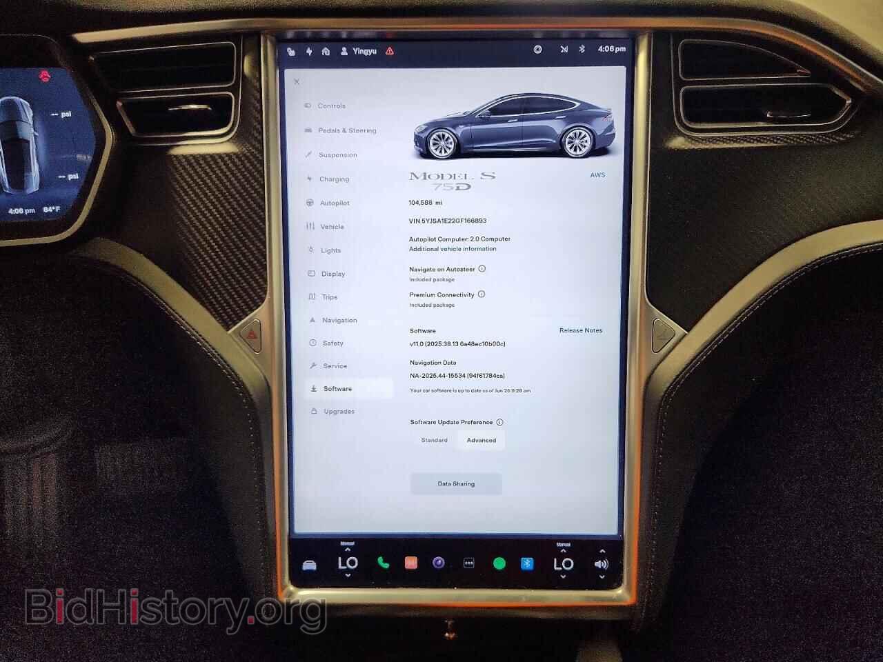 2016 TESLA MODEL S - VIN: 5YJSA1E22GF166893 - Фото 9