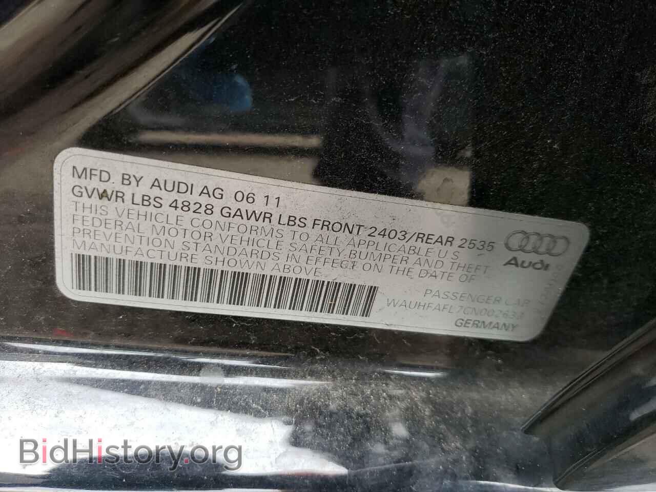 2012 AUDI A4 - VIN: WAUHFAFL7CN002633 - Фото 10