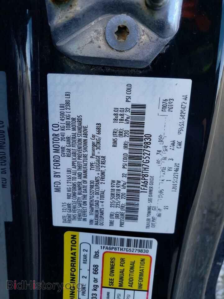 2016 FORD ALL Models - VIN: 1FA6P8TH7G5279830 - Фото 12