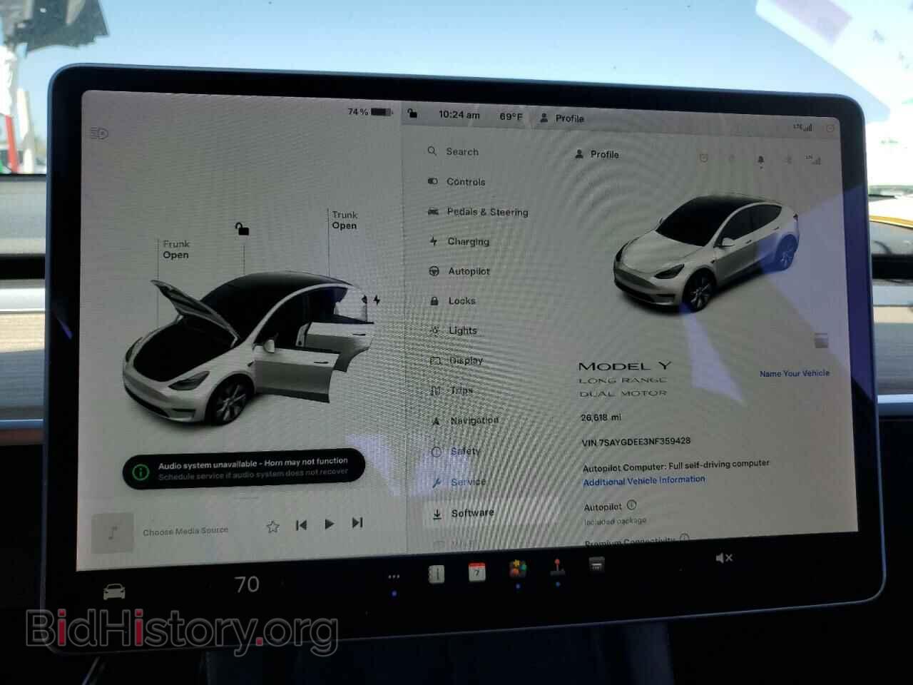 2022 TESLA MODEL Y - VIN: 7SAYGDEE3NF359428 - Фото 9
