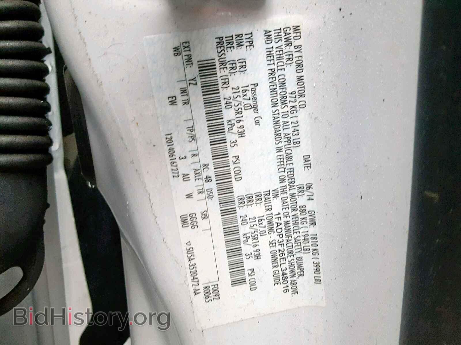 2014 FORD FOCUS SE - VIN: 1FADP3F26EL348016 - Фото 10