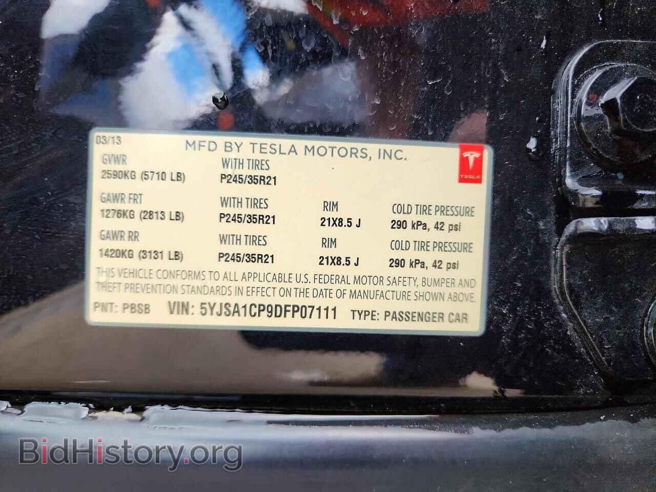 2013 TESLA MODEL S - VIN: 5YJSA1CP9DFP07111 - Photo 12