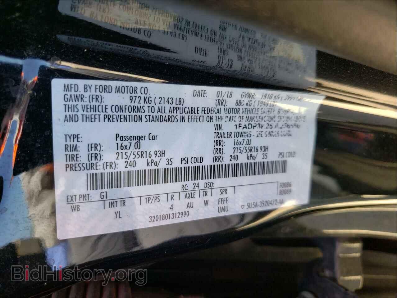 2018 FORD FOCUS - VIN: 1FADP3K25JL256556 - Фото 10