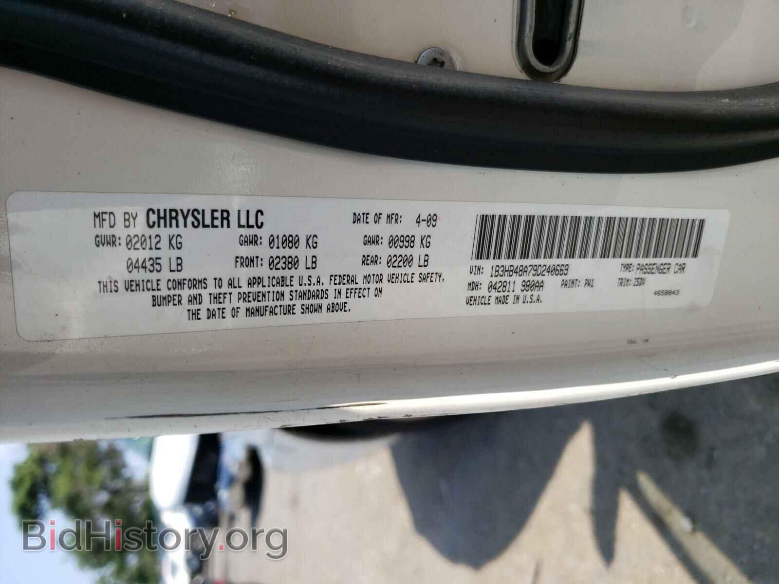 2009 DODGE CALIBER - VIN: 1B3HB48A79D240669 - Photo 10