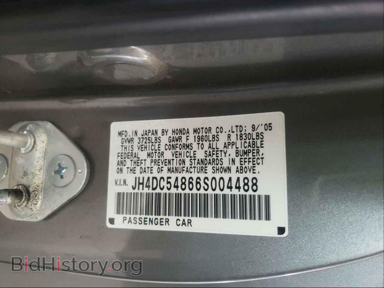 2006 ACURA RSX - VIN: JH4DC54866S004488 - Фото 10