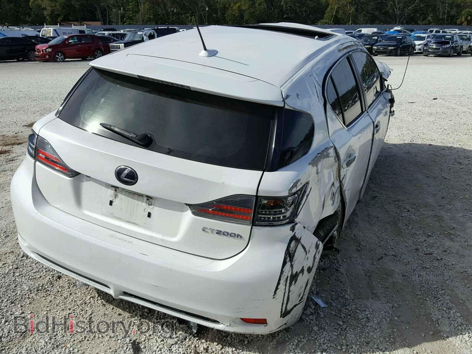 2012 LEXUS CT 200 - VIN: JTHKD5BH6C2080182 - Фото 4