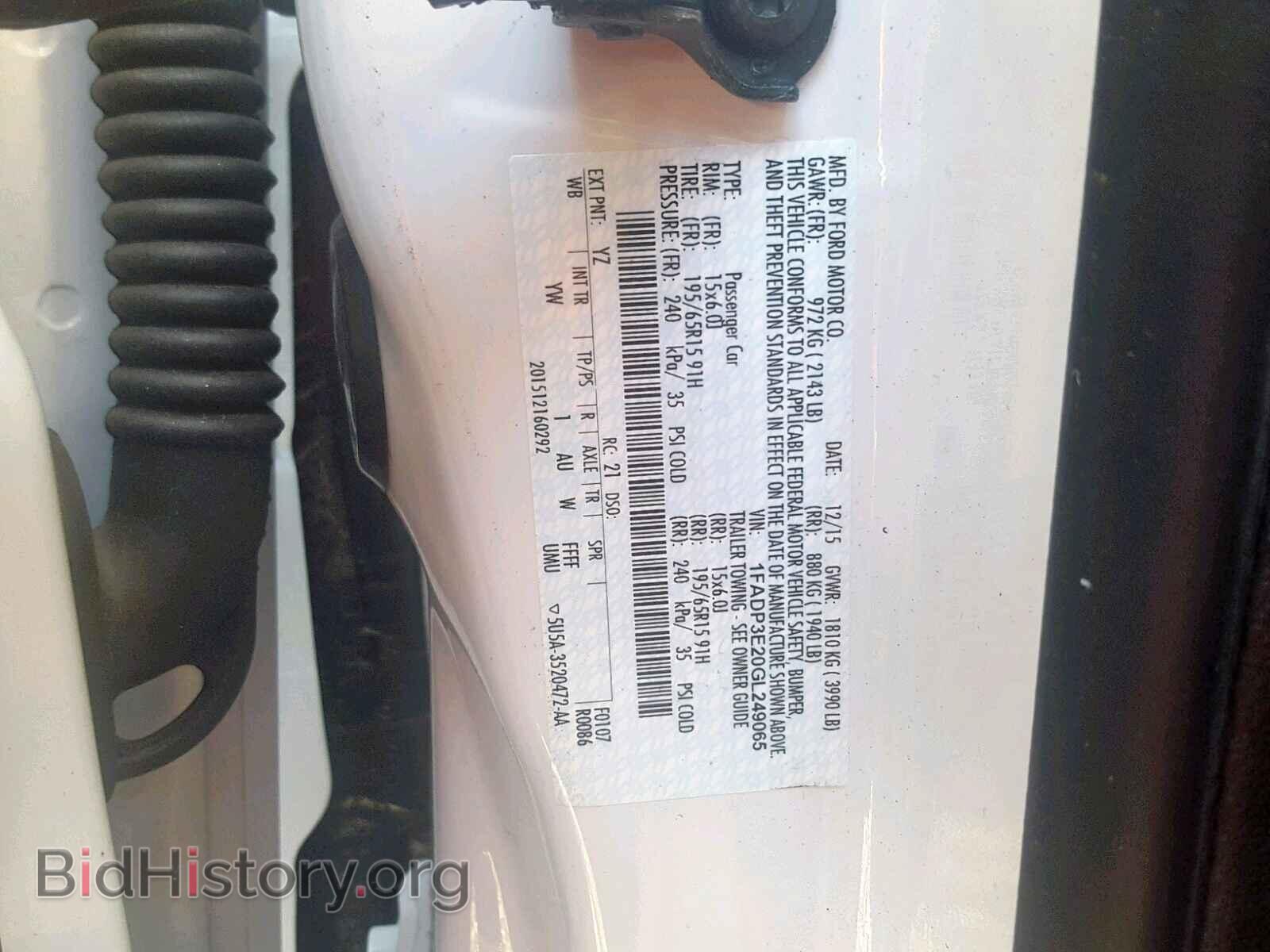 2016 FORD FOCUS - VIN: 1FADP3E20GL249065 - Photo 10