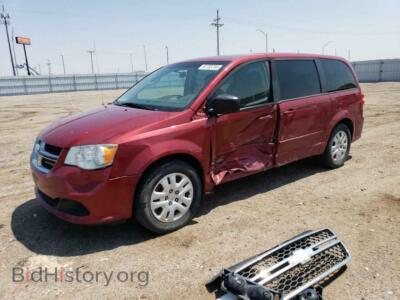 2015 Dodge CARAVAN SE, красный — VIN 2C4RDGBG8FR558434, Copart
