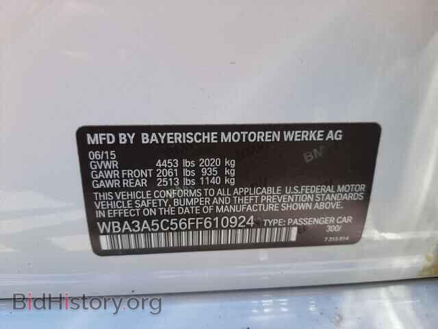 2015 BMW 3 SERIES - VIN: WBA3A5C56FF610924 - Фото 10