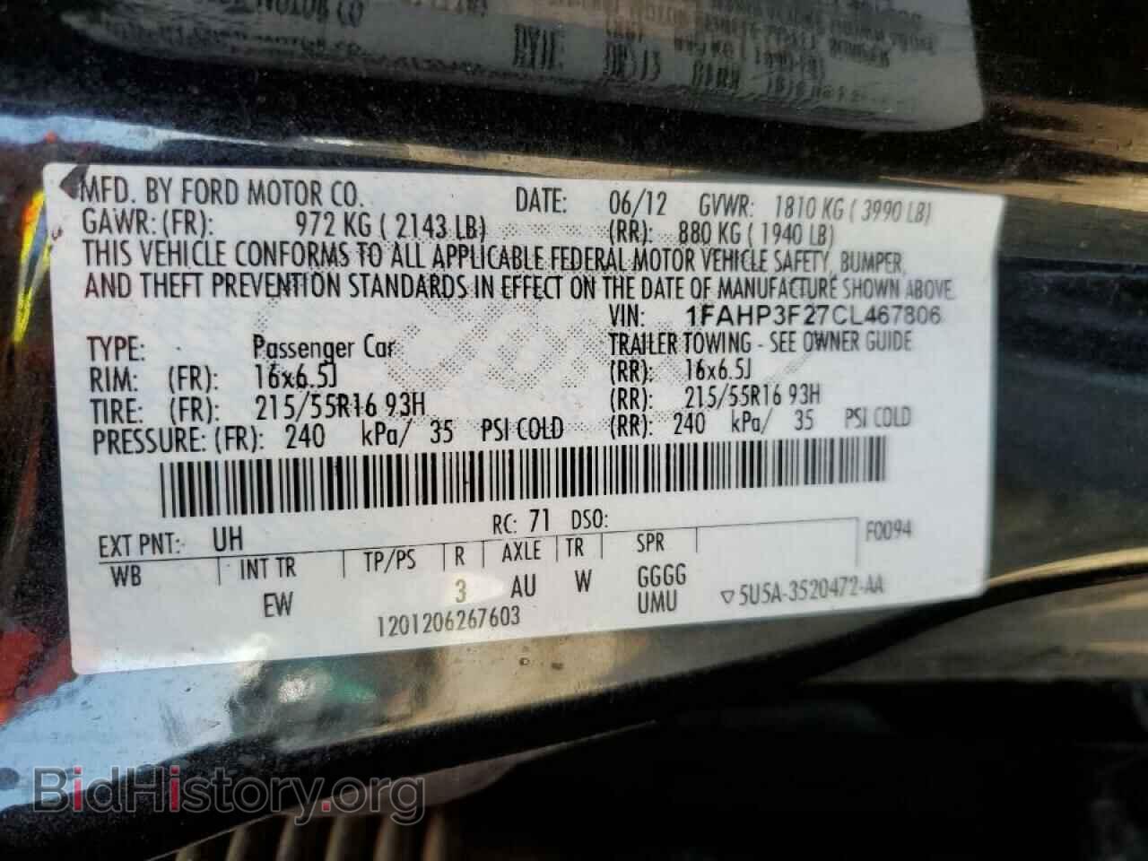 2012 FORD FOCUS - VIN: 1FAHP3F27CL467806 - Photo 10