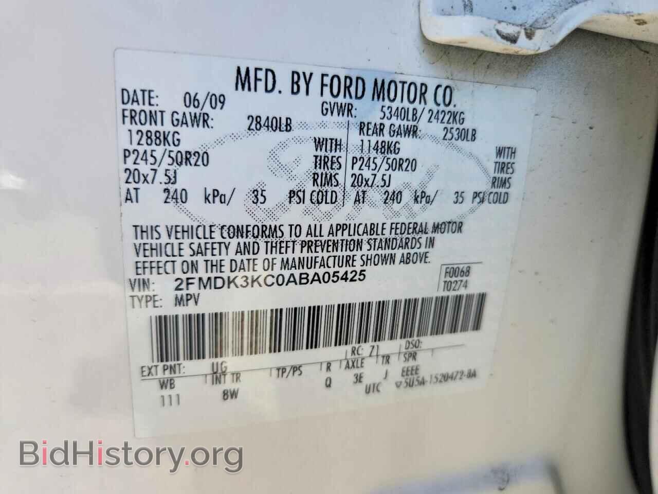 2010 FORD EDGE - VIN: 2FMDK3KC0ABA05425 - Photo 13