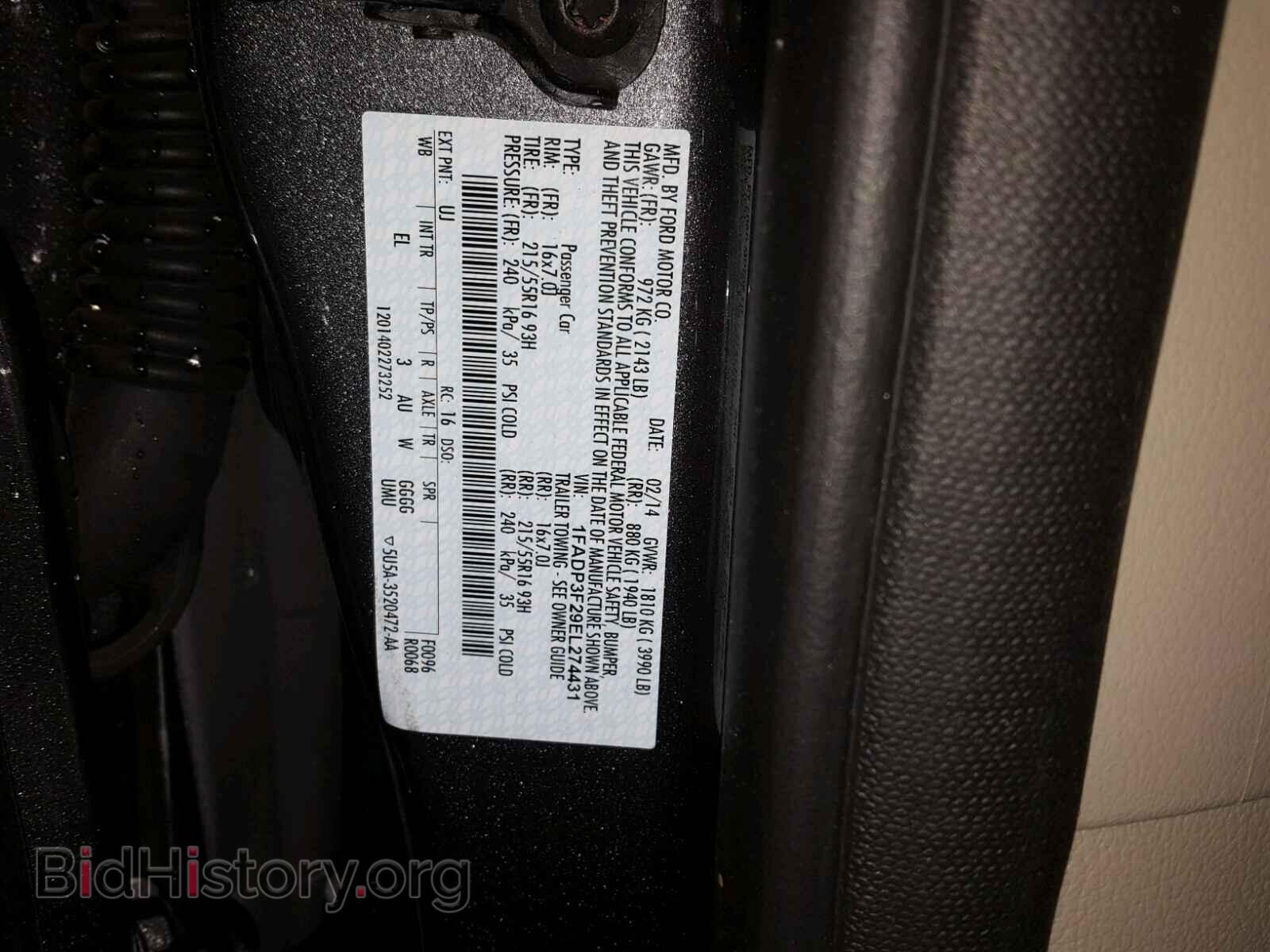 2014 FORD FOCUS - VIN: 1FADP3F29EL274431 - Photo 10