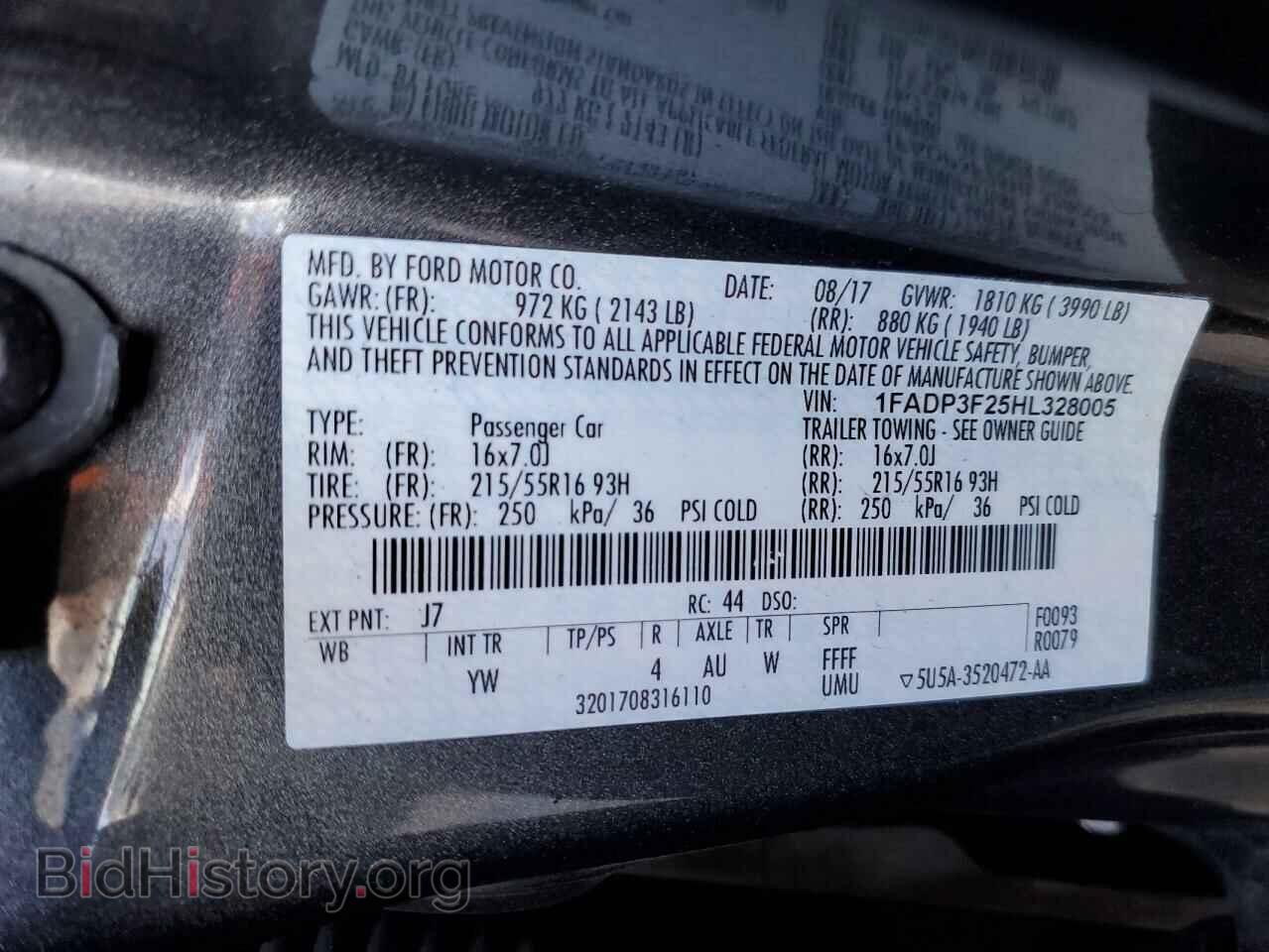2017 FORD FOCUS - VIN: 1FADP3F25HL328005 - Фото 12
