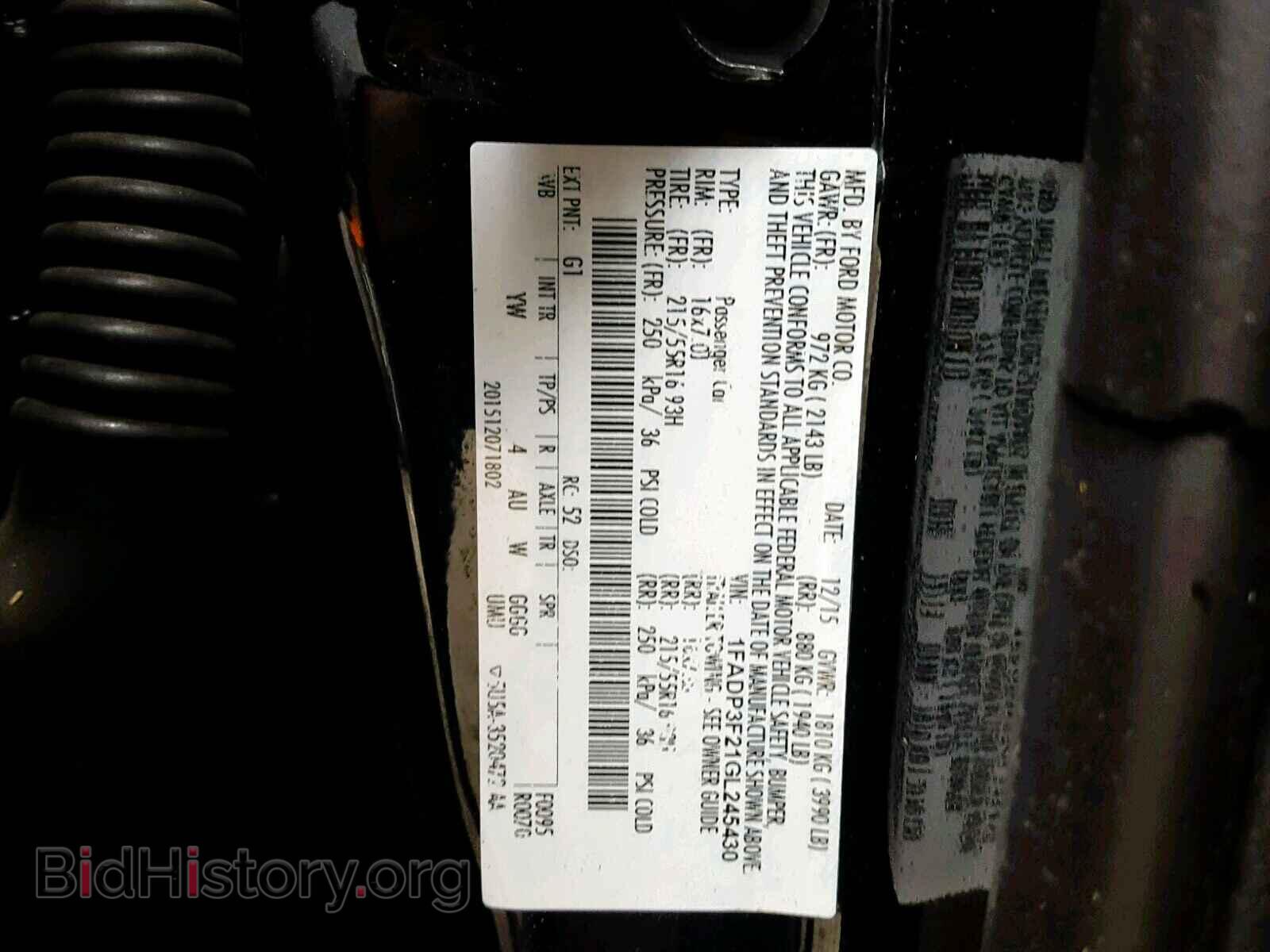 2016 FORD FOCUS - VIN: 1FADP3F21GL245430 - Фото 10