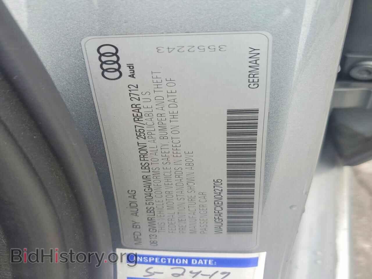 2014 AUDI A6 - VIN: WAUGFAFCXEN042705 - Photo 12