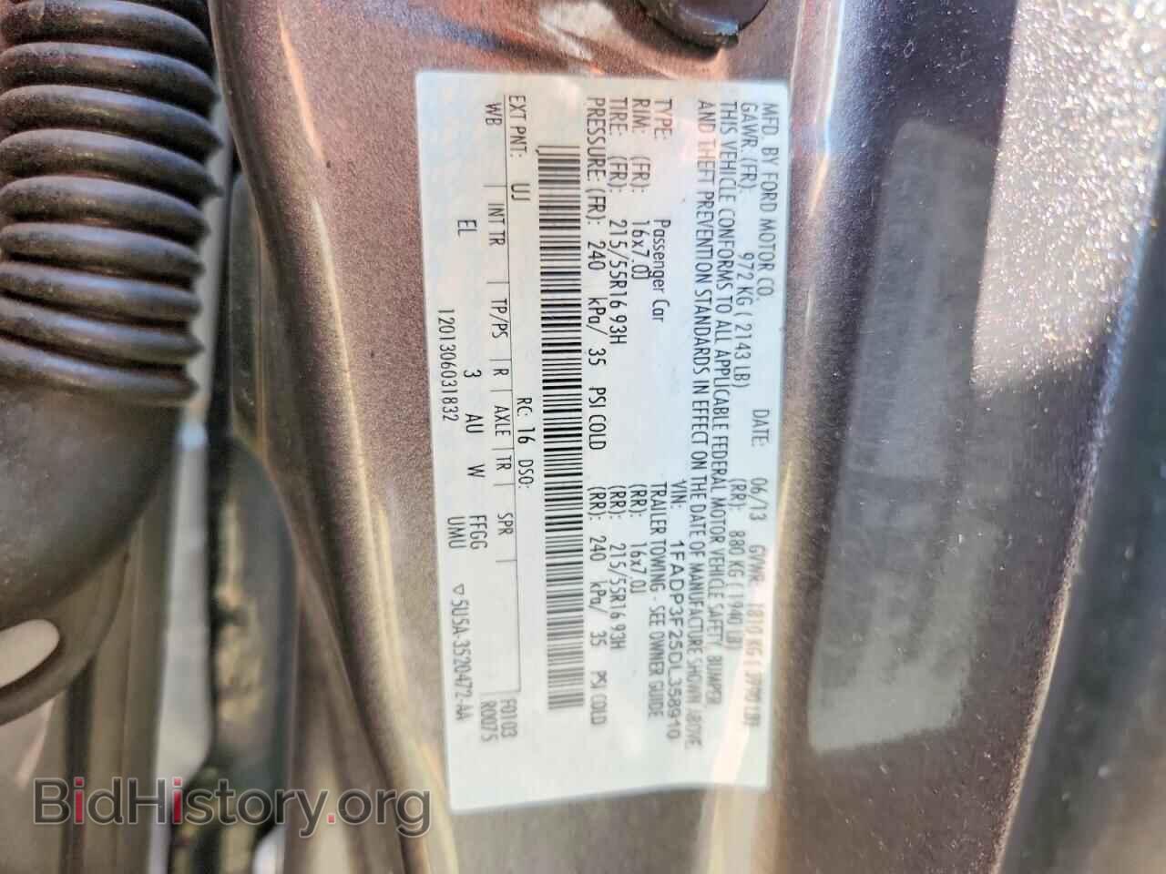2013 FORD FOCUS - VIN: 1FADP3F25DL358910 - Фото 13