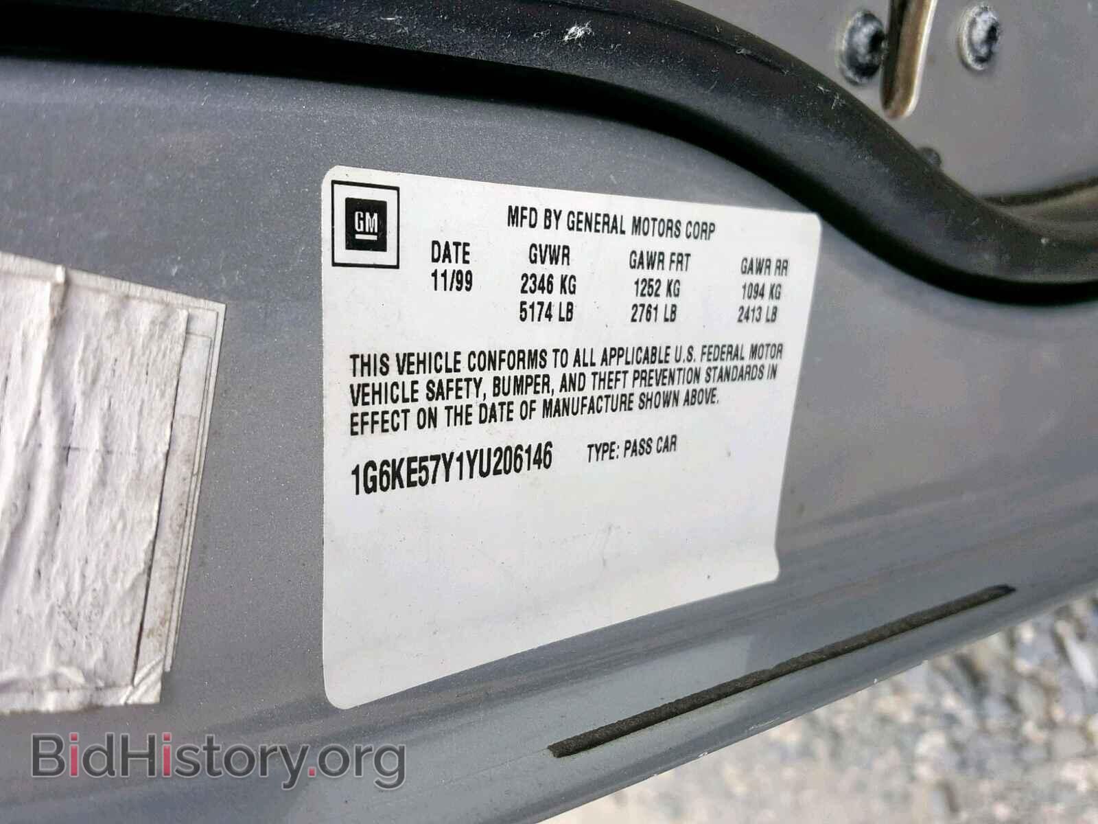 2000 CADILLAC DEVILLE - VIN: 1G6KE57Y1YU206146 - Photo 10