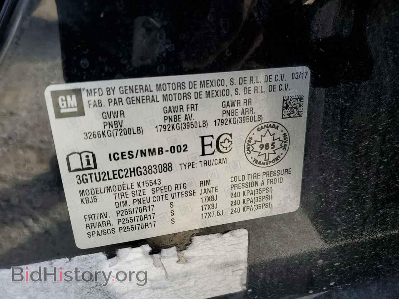 2017 GMC SIERRA - VIN: 3GTU2LEC2HG383088 - Фото 12