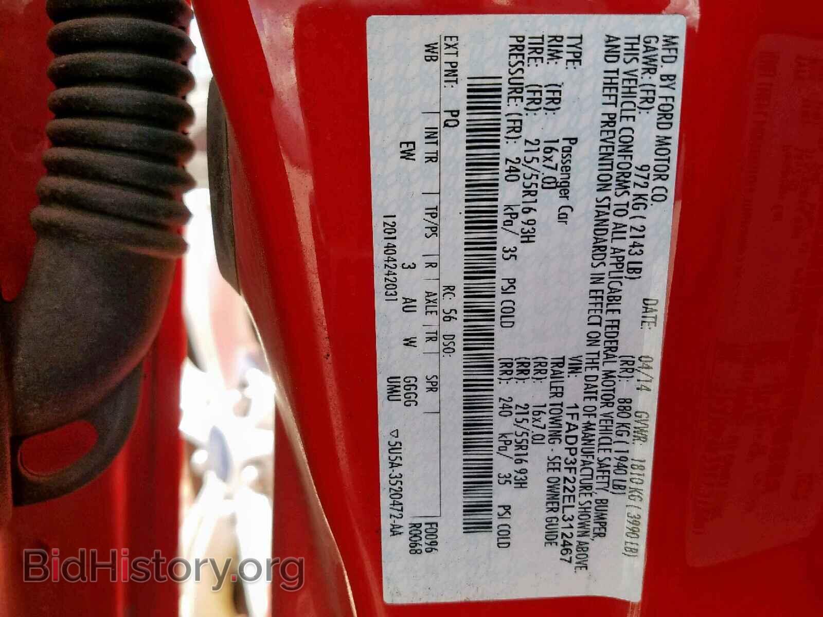 2014 FORD FOCUS SE - VIN: 1FADP3F22EL312467 - Фото 10