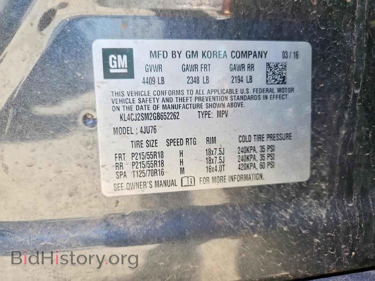 2016 BUICK ENCORE - VIN: KL4CJ2SM2GB652262 - Photo 13