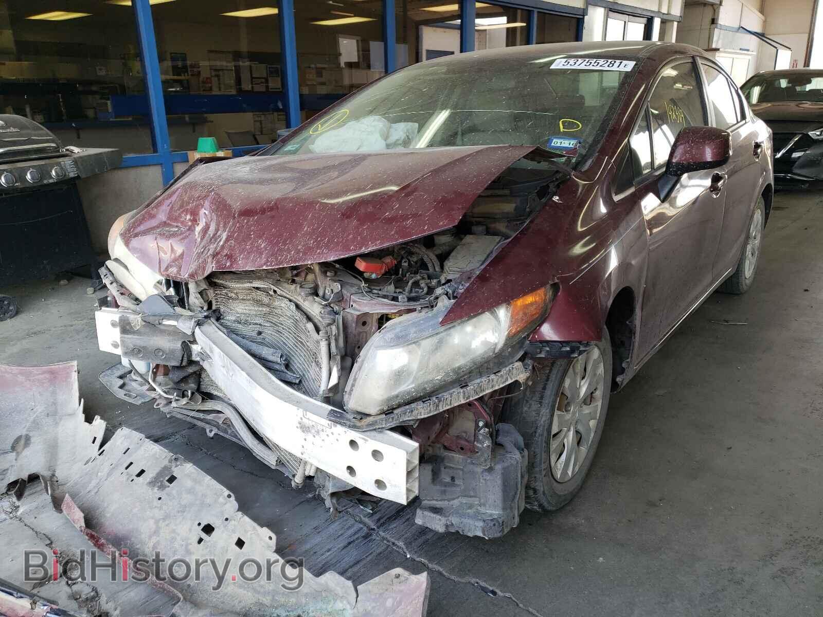 2012 HONDA CIVIC - VIN: 2HGFB2E55CH544189 - Фото 2