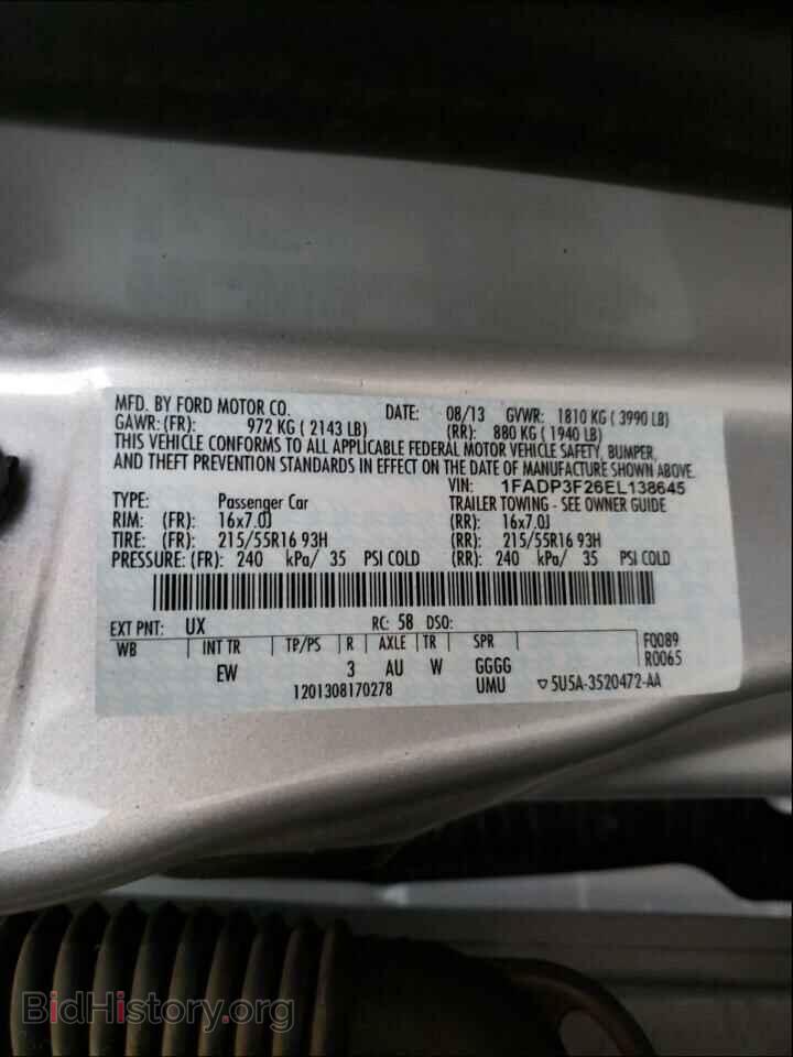 2014 FORD FOCUS - VIN: 1FADP3F26EL138645 - Photo 10